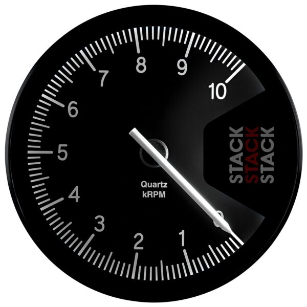 TACHOMETER, PROFESSIONAL, ACTION REPLAY, 125MM, BLK, 0-10K RPM