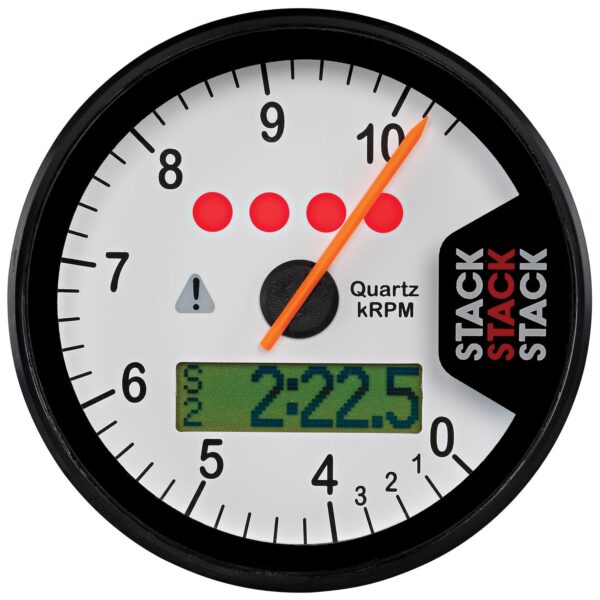 DISPLAY TACHOMETER, WHITE, 0-4-10.5K RPM