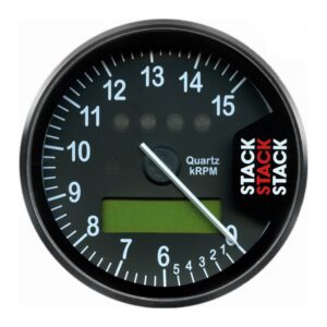 DISPLAY TACHOMETER, BLACK, 0-6-15K RPM