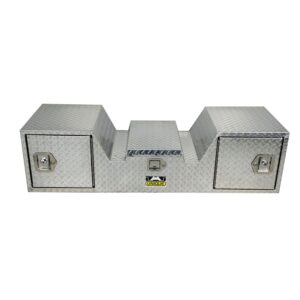 GXTX - TB203-57RD-BT - 57inch V-Shape 5th Wheel RV Box, 1 Lid, 2 Rear Facing Doors - Black Texture Coated
