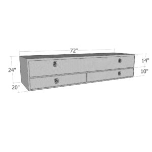 GXTX - TB400-72-BD - 72inchx20inchx24inch High Cap. Stake Bed Contr. TopSider w/ Bottom Drawers Comm.Class