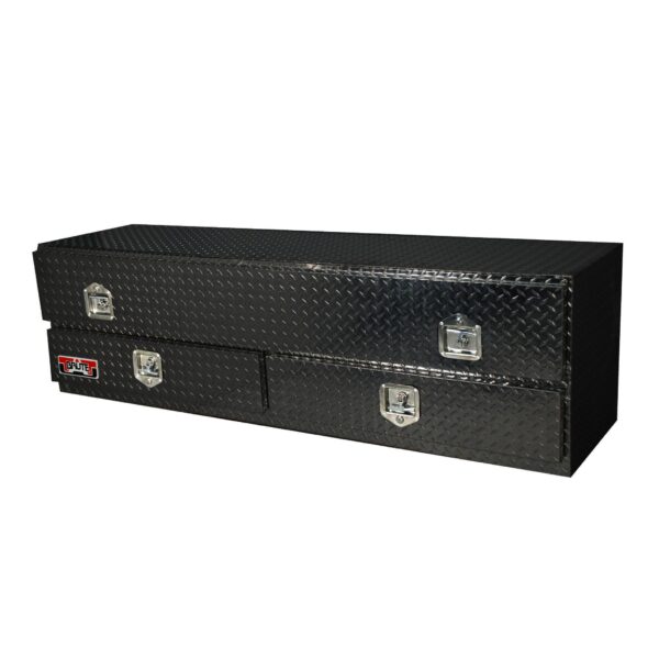 GXTX - TB400-72-BD-BT - 72inchx20inchx24inch High Cap.Stake Bed Contr. TopSider w/Bottom Drawers Comm.Class-Black Texture Coat