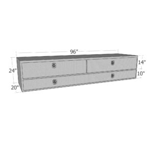 GXTX - TB400-96D - 96inchx20inchx24inch High Cap. Stake Bed Contr. TopSider w/ Doors Comm. Class