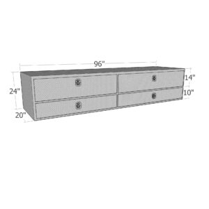 GXTX - TB400-96D-BD - 96inchx20inchx24inch High Cap. Stake Bed Contr. TopSider w/ Bottom Drawers Comm. Class