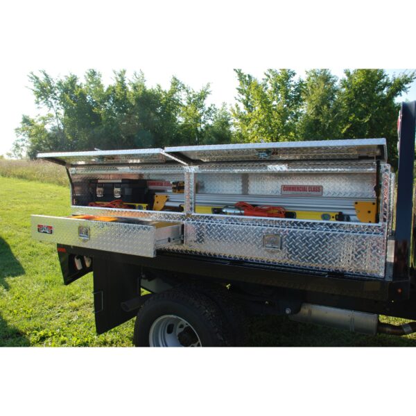 GXTX - TB400-96D-BD - 96inchx20inchx24inch High Cap. Stake Bed Contr. TopSider w/ Bottom Drawers Comm. Class