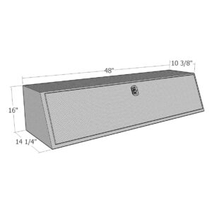 GXTX - TBS100-48-BT - 48inchx16inchx14.5inch Slanted standard Topsider - Black Texture Coated