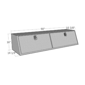 GXTX - TBS100-90D-BT - 90inchx16inchx14.5inch Slanted standard Topsider - Black Texture Coated