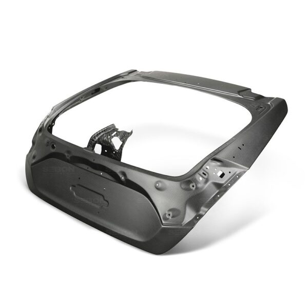 Seibon Carbon, TL17HDCVRHB-DRY, OEM-style dry carbon trunk lid for 2017-2020 Honda Civic Type R Hatchback *All Dry Carbon Products Are Matte Finish