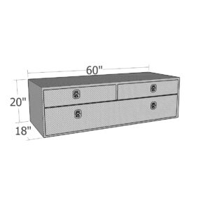 GXTX - UB60-20TD - 60inchx20inch UnderBody w/ Top Drawer