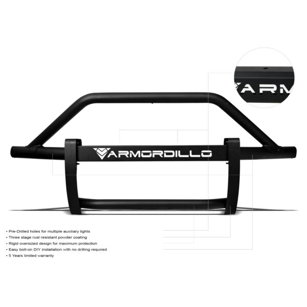 Armordillo 2011-2014 GMC Sierra 2500/3500 AR Pre-Runner Guard - Matte Black