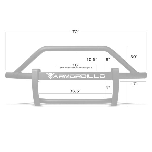Armordillo 2011-2014 GMC Sierra 2500/3500 AR Pre-Runner Guard - Matte Black