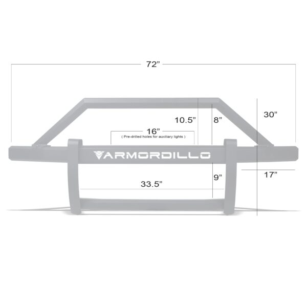 Armordillo 2005-2015 Toyota Tacoma AR2 Pre-Runner Guard - Matte Black