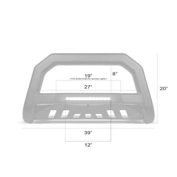 Armordillo AR-T Bull Bar Body Only (without Sensor) - Matte Black