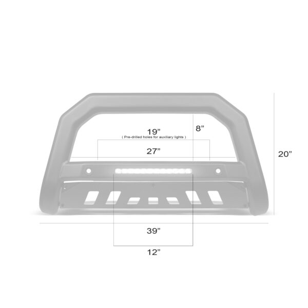 Armordillo 2004-2022 Ford F-150 AR-T Bull Bar w/Parking Sensor - Matte Black
