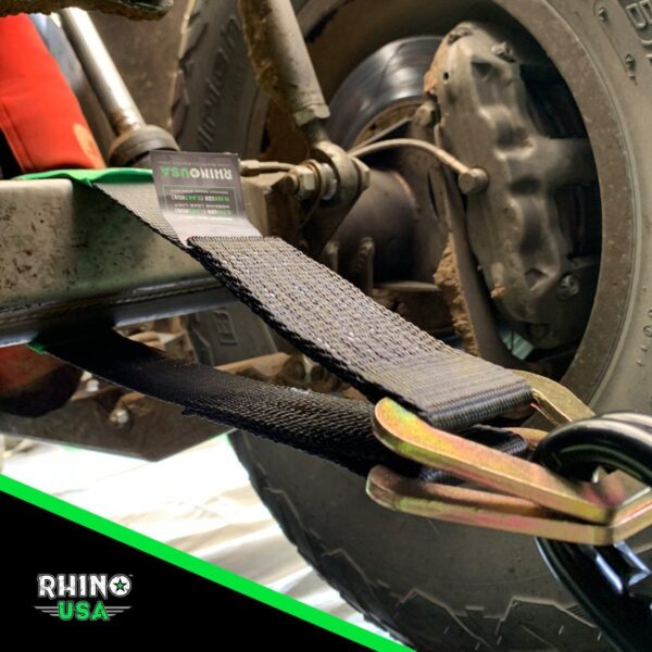 RHINO USA AXLE TIE DOWN STRAPS (4-PACK) 2" X 38" - GREEN