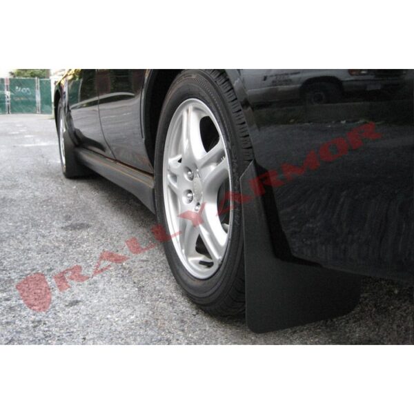 Rally Armor MF1-BAS-BLK - 2002-2007 Subaru Impreza WRX/STI / 2002-2007 Subaru Impreza RS/2.5i - Black Mud Flap/Black Logo