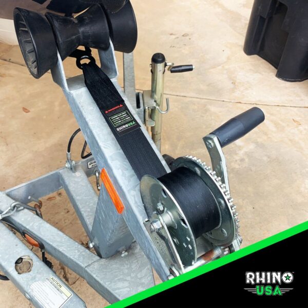 RHINO USA 2" x 20' BOAT WINCH STRAP WITH HOOK