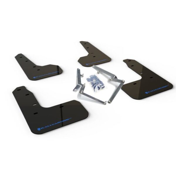 Rally Armor MF51-UR-BLK/BL - 2017-2021 Honda Civic Hatchback - Black Mud Flap/Blue Logo