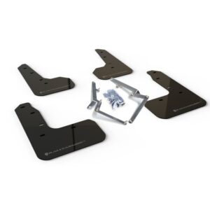Rally Armor MF51-UR-BLK/DGRY - 2017-2021 Honda Civic Hatchback - Black Mud Flap/Dark Grey Logo