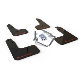 Rally Armor MF51-UR-BLK/RD - 2017-2021 Honda Civic Hatchback - Black Mud Flap/Red Logo
