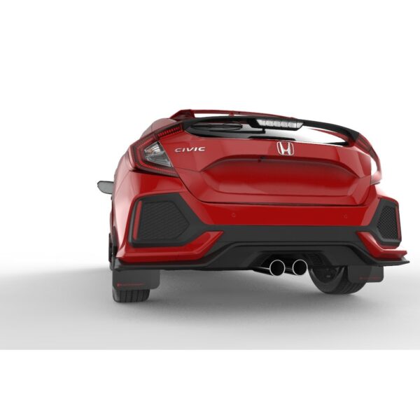 Rally Armor MF51-UR-BLK/RD - 2017-2021 Honda Civic Hatchback - Black Mud Flap/Red Logo