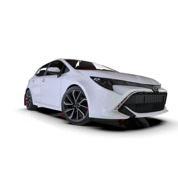 Rally Armor MF67-UR-BLK/SIL 2018-2025 Toyota Corolla Hatchback Black Mud Flap/Silver Logo