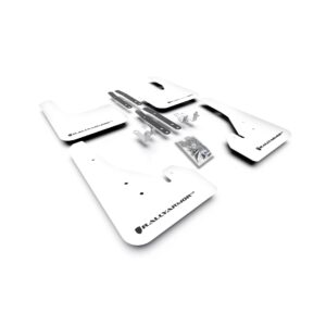 Rally Armor MF67-UR-WH/BLK 2018-2025 Toyota Corolla Hatchback White Mud Flap/Black Logo
