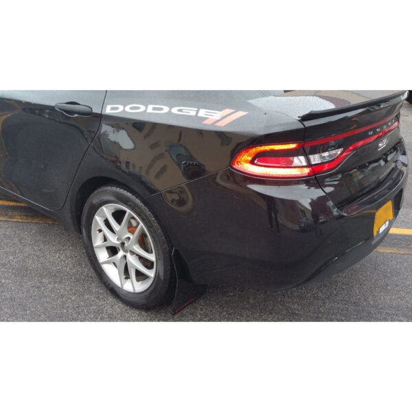 Rally Armor MF39-UR-BLK/RD - 2013-2018 Dodge Dart SE, SXT, Aero, Limited, GT - Black Mud Flap/Red Logo