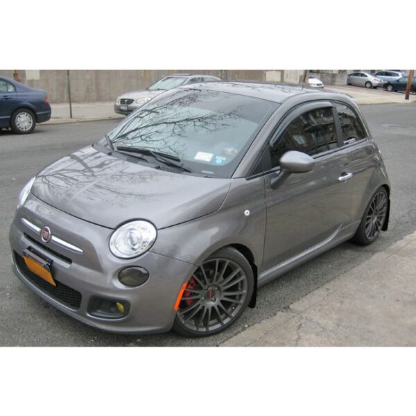 Rally Armor MF25-UR-BLK/RD - 2012-2019 Fiat Fiat 500 Abarth, 500T, Sport - Black Mud Flap/Red Logo