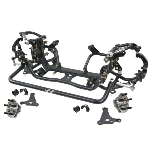 Front suspension system with hub spindles for 1965-1979 F-100, 2WD.