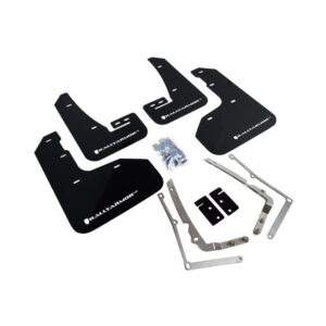 Rally Armor MF40-UR-BLK/WH - 2015-2019 Volkswagen Golf R - Black Mud Flap/White Logo