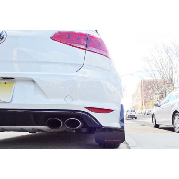 Rally Armor MF40-UR-BLK/RD - 2015-2019 Volkswagen Golf R - Black Mud Flap/Red Logo