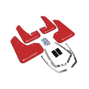 Rally Armor MF37-UR-RD/WH - 2015-2019 Volkswagen Golf R, GTI, TSI, Sportwagen, Alltrack / 2015-2019 Volkswagen Golf, GTI, TSI, Sportwagen, Alltrack - Red Mud Flap/White Logo