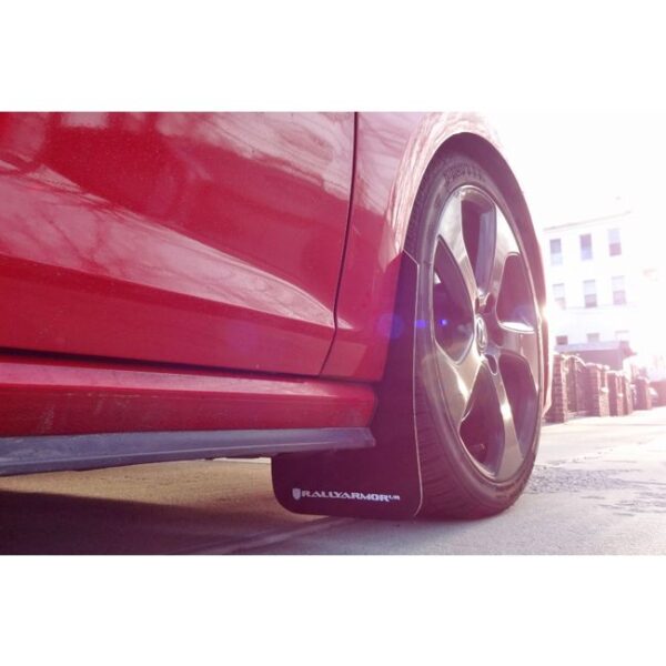 Rally Armor MF37-UR-BLK/RD - 2015-2019 Volkswagen Golf R, GTI, TSI, Sportwagen, Alltrack / 2015-2019 Volkswagen Golf, GTI, TSI, Sportwagen, Alltrack - Black Mud Flap/Red Logo