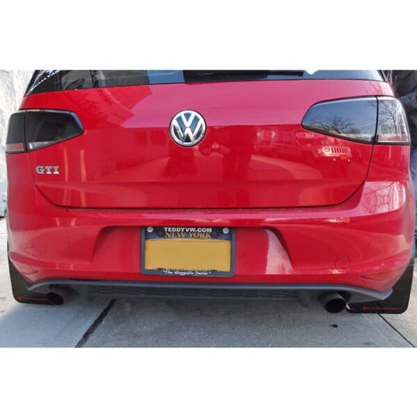 Rally Armor MF37-UR-BLK/RD - 2015-2019 Volkswagen Golf R, GTI, TSI, Sportwagen, Alltrack / 2015-2019 Volkswagen Golf, GTI, TSI, Sportwagen, Alltrack - Black Mud Flap/Red Logo