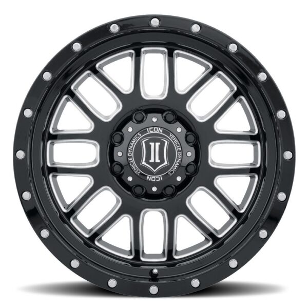 ICON ALLOYS ALPHA GLS BLK MILL WIN - 20 x 9 / 8 x 180 / 12MM / 5.5" BS