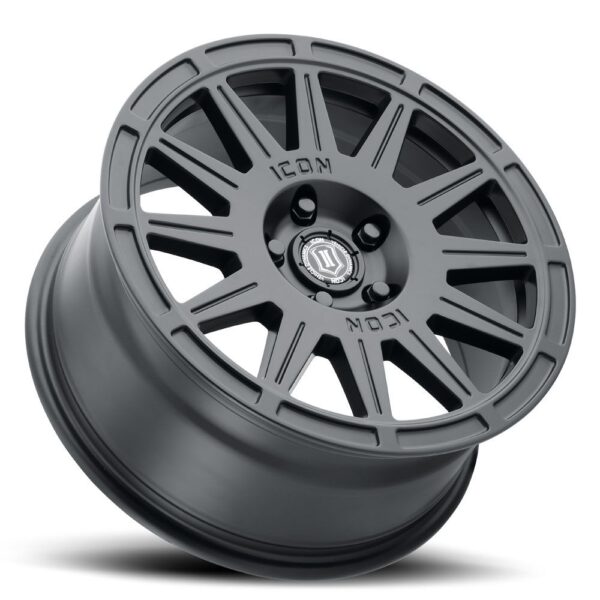 ICON ALLOYS RICOCHET SAT BLACK - 17 X 8 / 5 X 100 / 38 MM / 6" BS