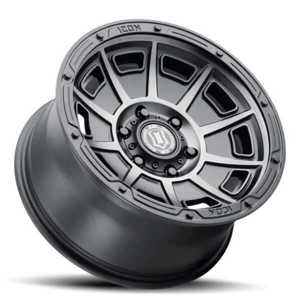 ICON ALLOYS VICTORY SMK SAT BLACK - 17 X 8.5 / 6X5.5 / 0MM / 4.75" BS