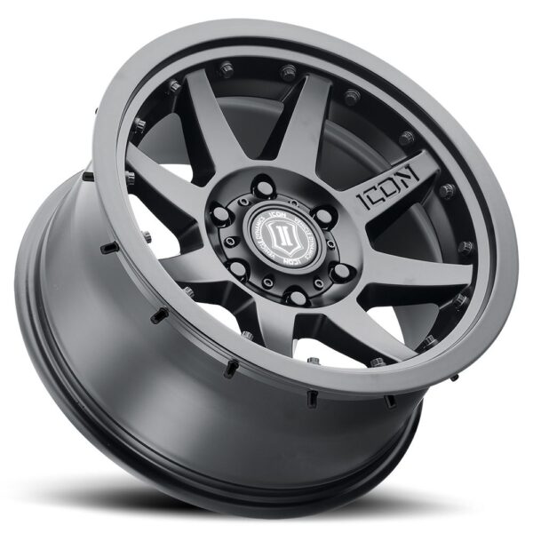 ICON Alloys Rebound Pro, Satin Black, 17 x 8.5 / 5 x 5.5, 0mm Offset, 4.75" BS, 108mm Hub Bore