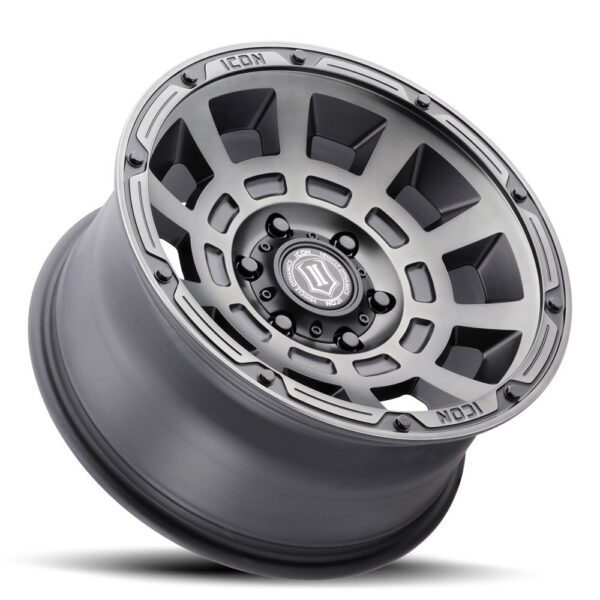 ICON ALLOYS THRUST SMK SAT BLK - 17 X 8.5 / 5 X 4.5 / 0 MM / 4.75" BS