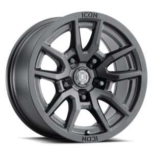 ICON ALLOYS VECTOR 5 SAT BLK -17 x 8.5 / 5 x 5" / -6MM / 4.5" BS
