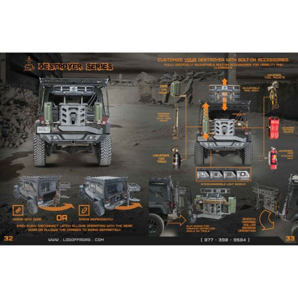 JK Destroyer Shorty Rear Bumper  w / Tire Carrier