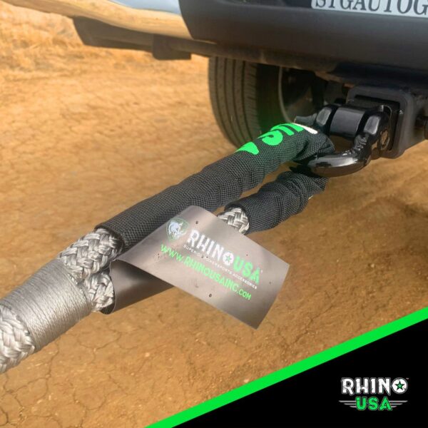 RHINO USA KINETIC ENERGY RECOVERY ROPE (1" X 30') GRAY