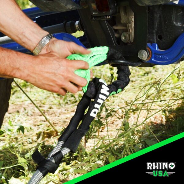 RHINO USA KINETIC ENERGY RECOVERY ROPE (5/8" X 20') GREEN