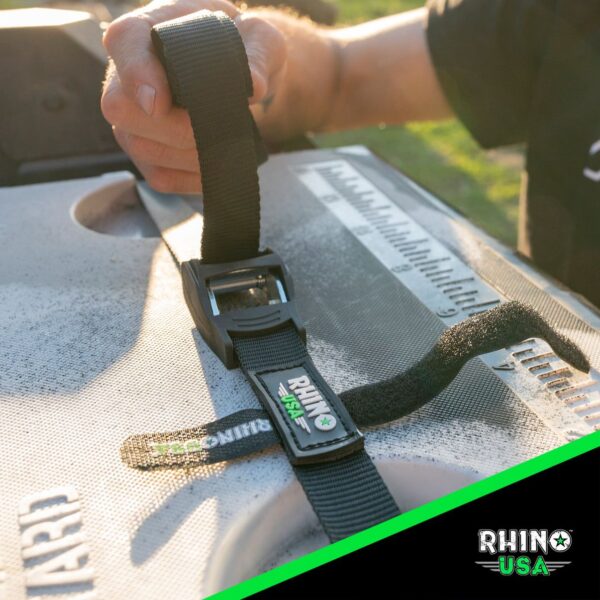 RHINO USA LASHING STRAPS 1IN X 12FT - SET OF 4 (BLACK)