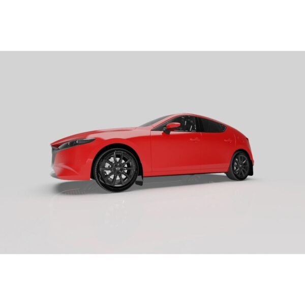 Rally Armor MF61-UR-BLK/RD - 2019-25 Mazda3 Hatchback - Black Mud Flap/Red Logo