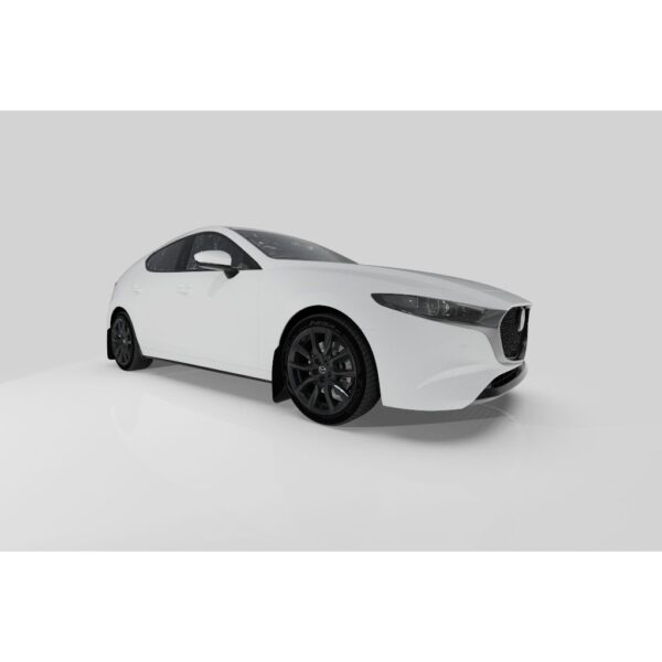 Rally Armor MF61-UR-WH/BLK - 2019-25 Mazda3 Hatchback - White/Black Logo