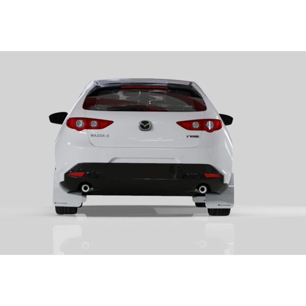 Rally Armor MF61-UR-WH/BLK - 2019-25 Mazda3 Hatchback - White/Black Logo