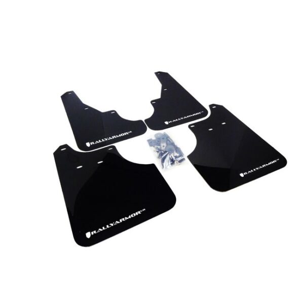 Rally Armor MF11-UR-BLK/WH - 2009-2013 Subaru Forester 2.5X/XT - Black Mud Flap/White Logo