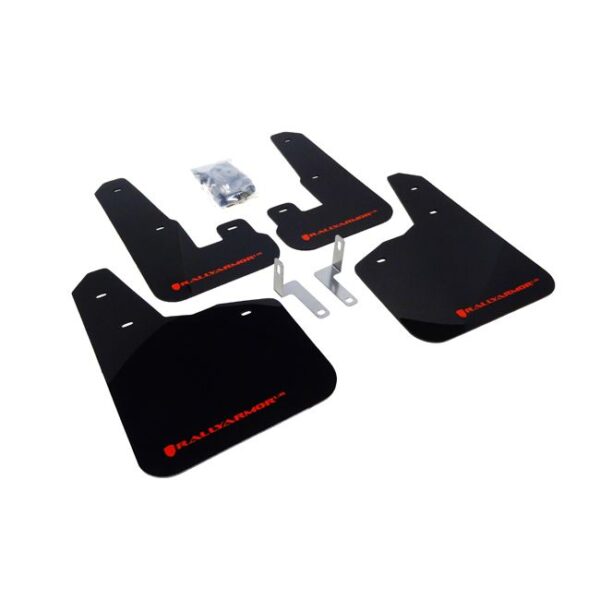 Rally Armor MF14-UR-BLK/RD - 2010-2014 Subaru Legacy 2.5i, 3.6R - Black Mud Flap/Red logo